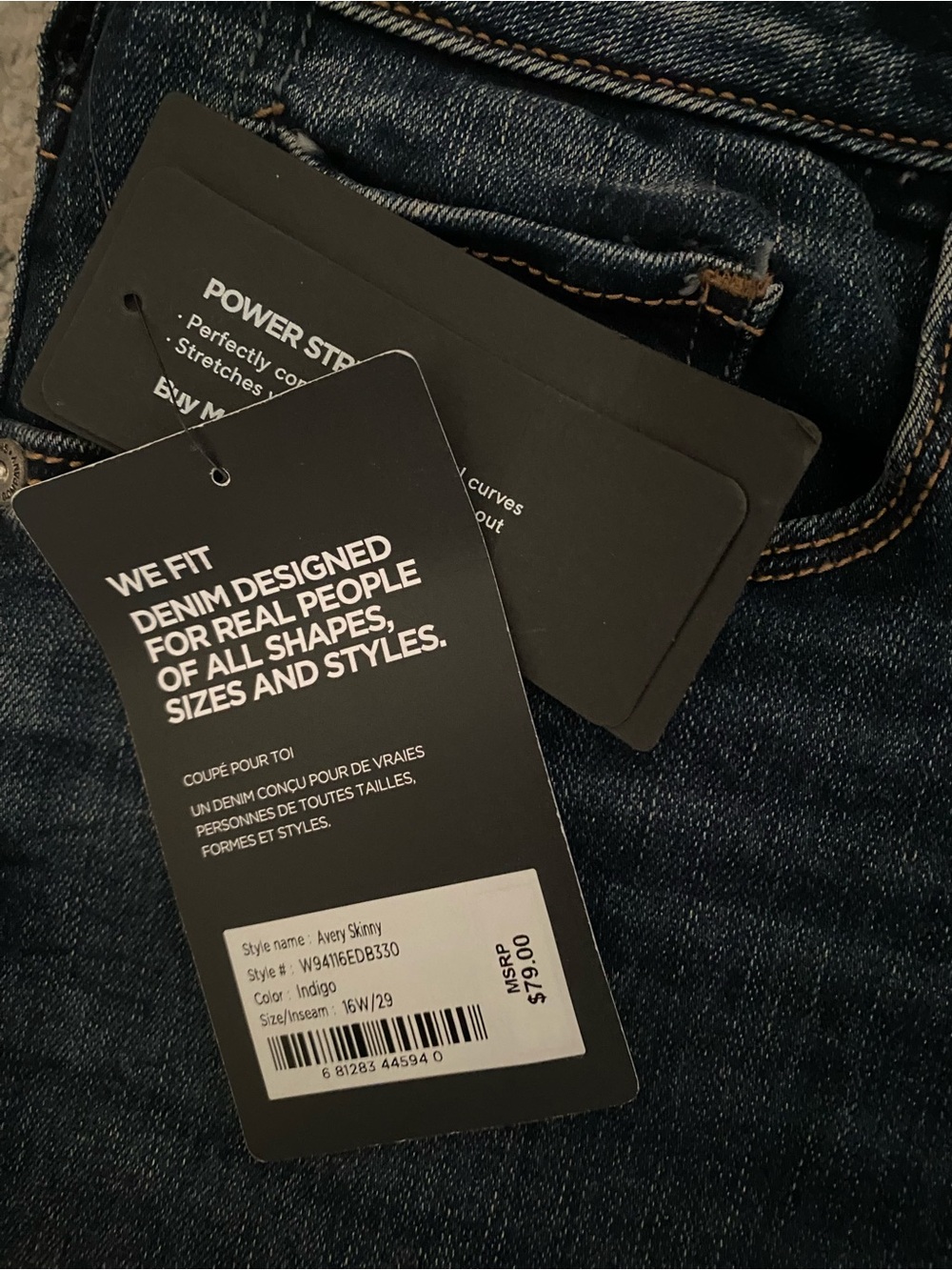 Silver Jeans Avery Curvy Fit High Rise Skinny Size 16W NWT - Picture 10 of 10